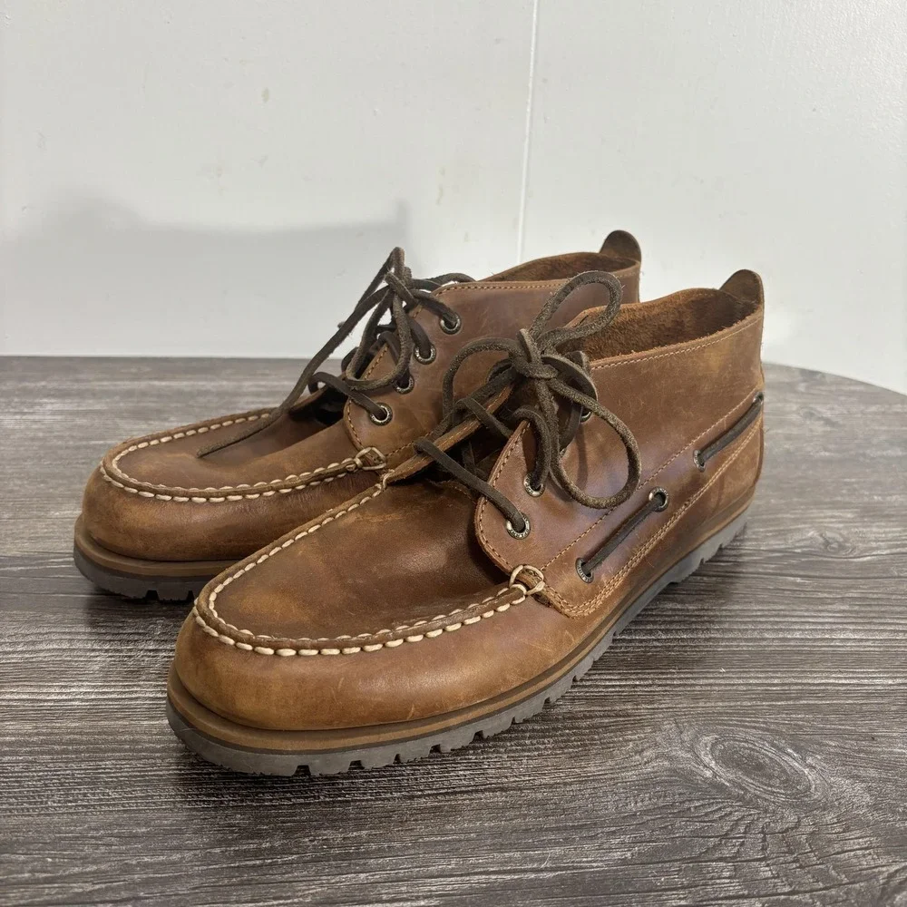 Sperry Chukka Boots Mens Size 10.5 M Brown Leather Top-Sider STS14112 Boat
